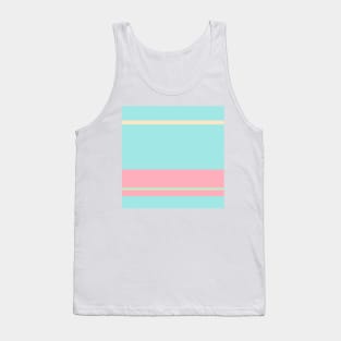 An astonishing setup of Soft Pink, Robin'S Egg Blue, Light Mint and Bisque stripes. Tank Top